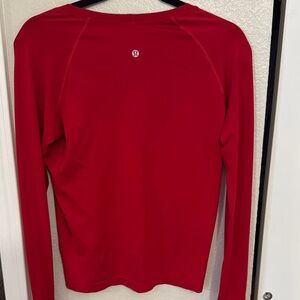 lululemon swiftly Red Long Sleeve Top waist length